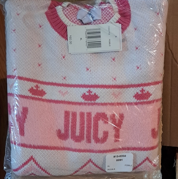 🎁FREE GIFT W/PURCHASE🆕️JUICY COUTURE LOGO SWEATER SIZES L/XL *6PIECE HAIR SET - Picture 11 of 13